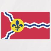 Patriottische labels met vlag van St. Louis, Misso (Design 2)