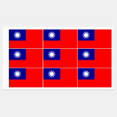 Patriottische labels met vlag van Taiwan (Vel)