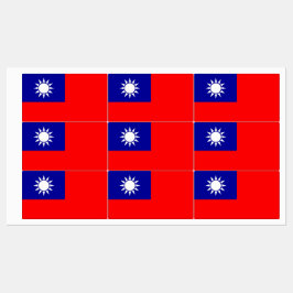Patriottische labels met vlag van Taiwan