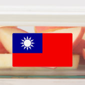 Patriottische labels met vlag van Taiwan (Aangebracht)