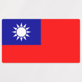Patriottische labels met vlag van Taiwan (Design 2)