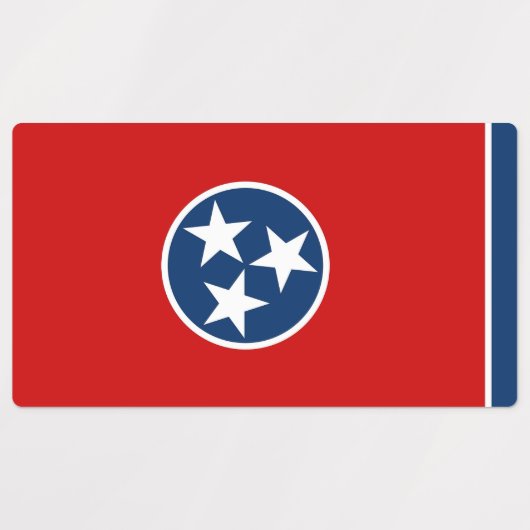 Patriottische labels met vlag van Tennessee (Design 2)