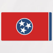 Patriottische labels met vlag van Tennessee (Design 1)