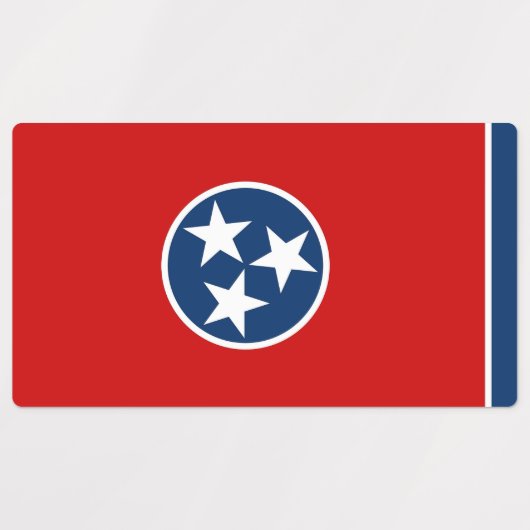 Patriottische labels met vlag van Tennessee (Design 1)