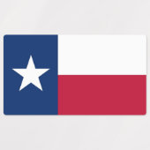 Patriottische labels met vlag van Texas (Design 2)