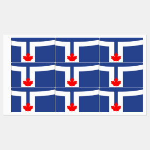 Patriottische labels met vlag van Toronto, Canada