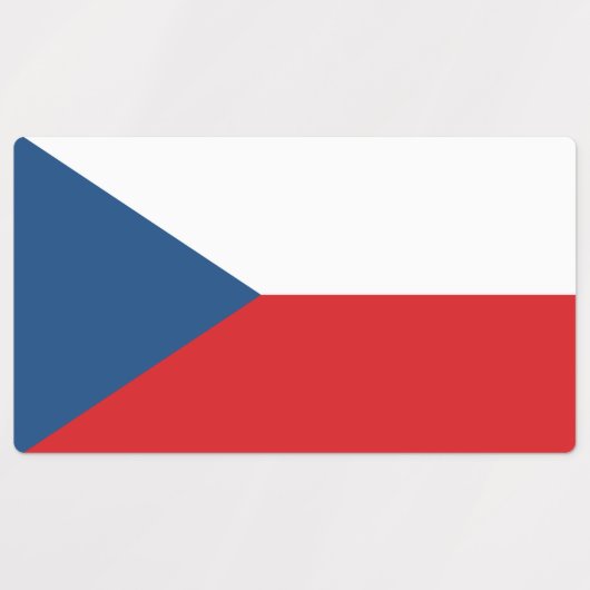 Patriottische labels met vlag van Tsjechië (Design 1)