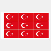 Patriottische labels met vlag van Turkije (Vel)