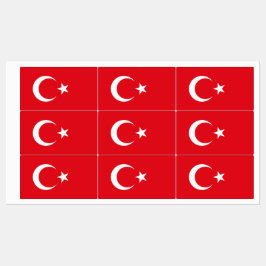 Patriottische labels met vlag van Turkije
