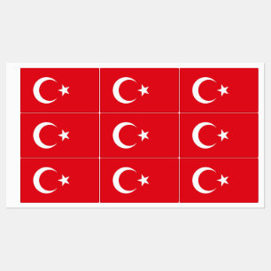 Patriottische labels met vlag van Turkije