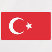 Patriottische labels met vlag van Turkije (Design 1)
