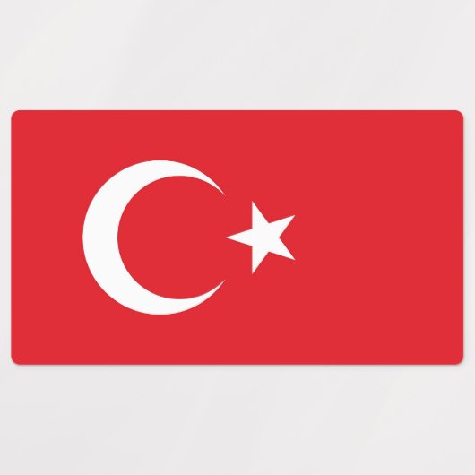 Patriottische labels met vlag van Turkije (Design 1)