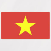 Patriottische labels met vlag van Vietnam (Design 2)