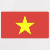 Patriottische labels met vlag van Vietnam (Design 1)