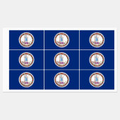 Patriottische labels met vlag van Virginia State (Vel)