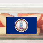 Patriottische labels met vlag van Virginia State (Aangebracht)