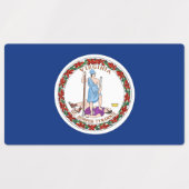 Patriottische labels met vlag van Virginia State (Design 2)