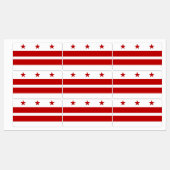 Patriottische labels met vlag van Washington DC (Vel)