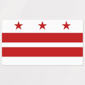 Patriottische labels met vlag van Washington DC (Design 1)