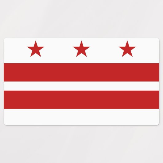Patriottische labels met vlag van Washington DC (Design 1)