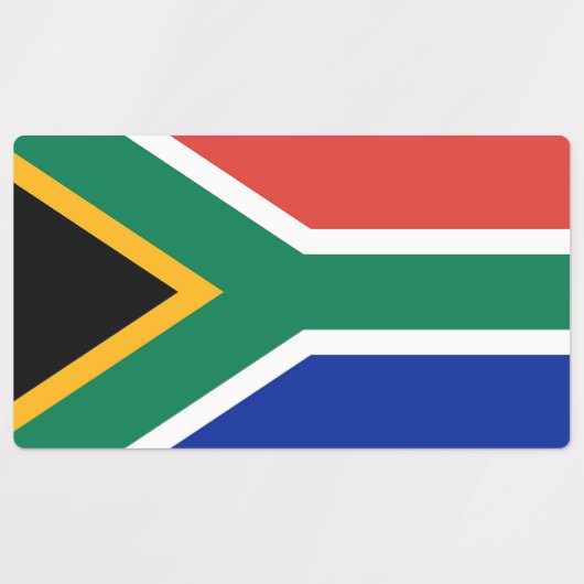 Patriottische labels met vlag van Zuid-Afrika (Design 2)