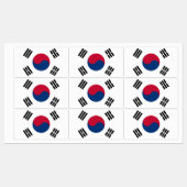 Patriottische labels met vlag van Zuid-Korea (Vel)
