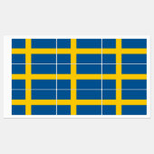 Patriottische labels met vlag van Zweden (Vel)