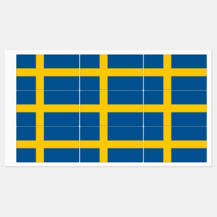 Patriottische labels met vlag van Zweden