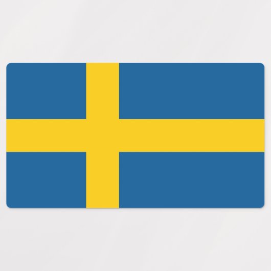 Patriottische labels met vlag van Zweden (Design 1)