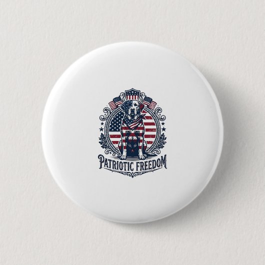 Patriottische Labrado Retriever Vector Grafische T Ronde Button 5,7 Cm (Voorkant)