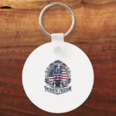 Patriottische Labrado Retriever Vector Grafische T Sleutelhanger (Voorkant)