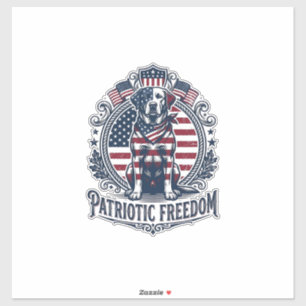 Patriottische Labrado Retriever Vector Grafische T Sticker