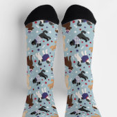 Patriottische Labradoodle / Goldendoodle Patroon S Sokken (Top)