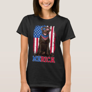 Patriottische Labrador 4 juli Verenigde Staten Pat T-shirt