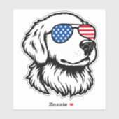 Patriottische Labrador Amerikaanse Onafhankelijkhe Sticker (Vel)
