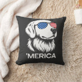 Patriottische Labrador Amerikaanse Vlag Vier Juli Kussen (Deken)
