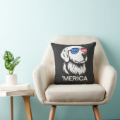 Patriottische Labrador Amerikaanse Vlag Vier Juli Kussen (Stoel)