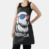 Patriottische Labrador Amerikaanse Vlag Vier Juli Schort (Insitu)