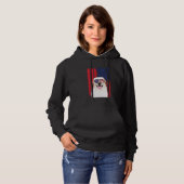 Patriottische labrador Dog 4 juli Verenigde Staten Hoodie (Voorkant volledig)