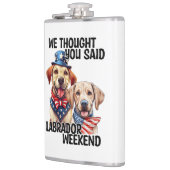 Patriottische Labrador Dogs Quote Grappige Humor Heupfles (Links)