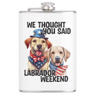 Patriottische Labrador Dogs Quote Grappige Humor Heupfles