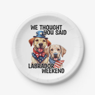 Patriottische Labrador Dogs Quote Grappige Humor Papieren Bordje