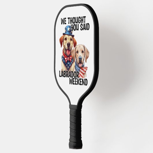 Patriottische Labrador Dogs Quote Grappige Humor Pickleball Paddle (Links)