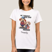 Patriottische Labrador Dogs Quote Grappige Humor T-shirt (Voorkant)