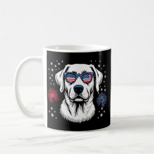 Patriottische Labrador met USA-zonnebril Koffiemok