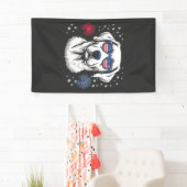 Patriottische Labrador met USA-zonnebril Spandoek (Insitu)
