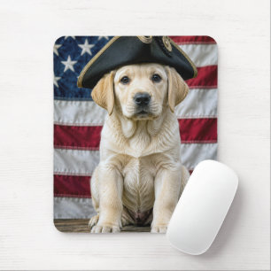 Patriottische Labrador Retriever Met Drietandige H Muismat