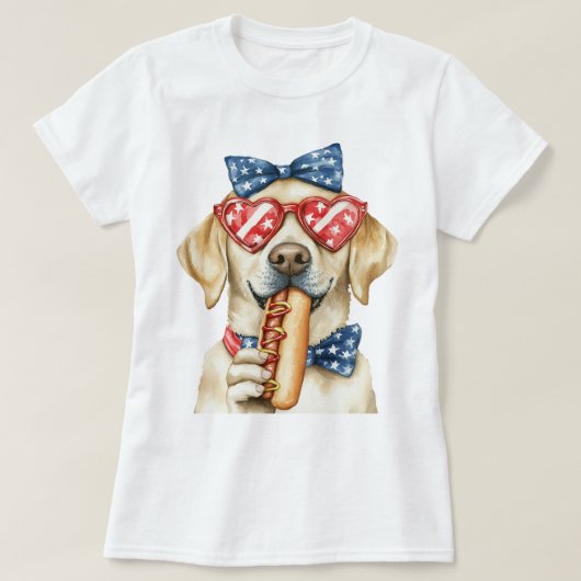 Patriottische Labrador Retriever T-shirt (Design voorkant)