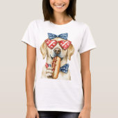 Patriottische Labrador Retriever T-shirt (Voorkant)