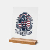 Patriottische Labrador Retriever Vector Grafische Acryl Bord (Hoek)